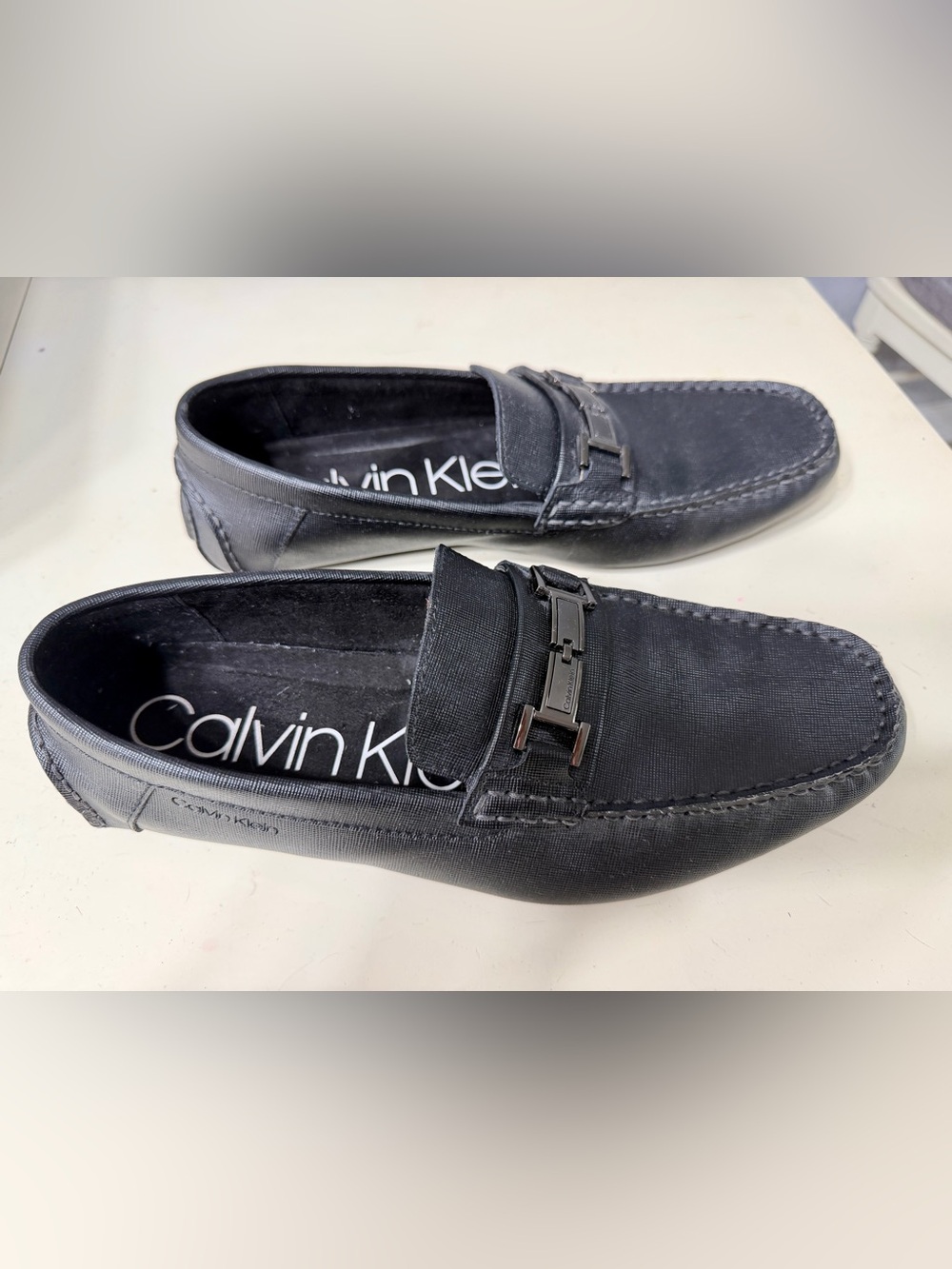 Calvin Klein Men’s Magnus Casual Slip-on Loafers | Black | Size 11.5